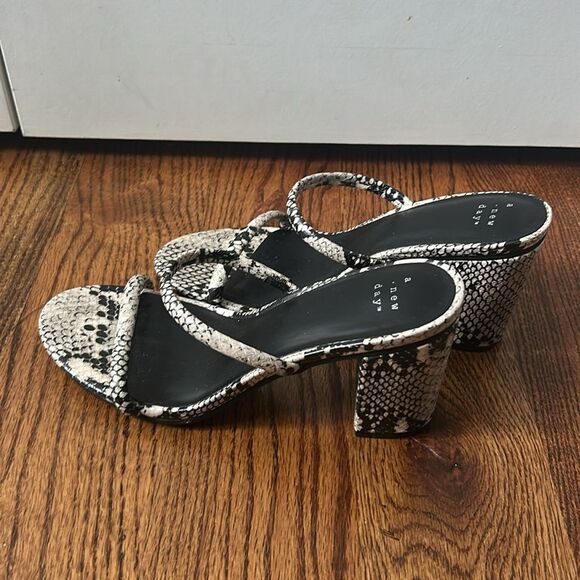 A New Day snakeskin double strap block heels Size 8 - Picture 3 of 5